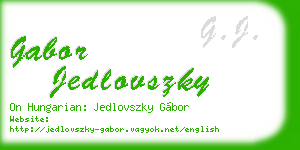 gabor jedlovszky business card